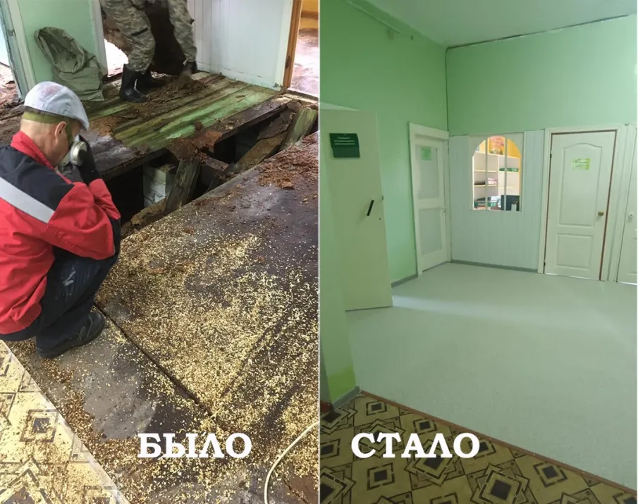 В музыкальном зале детского сада № 14 «Колокольчик» был заменен пол